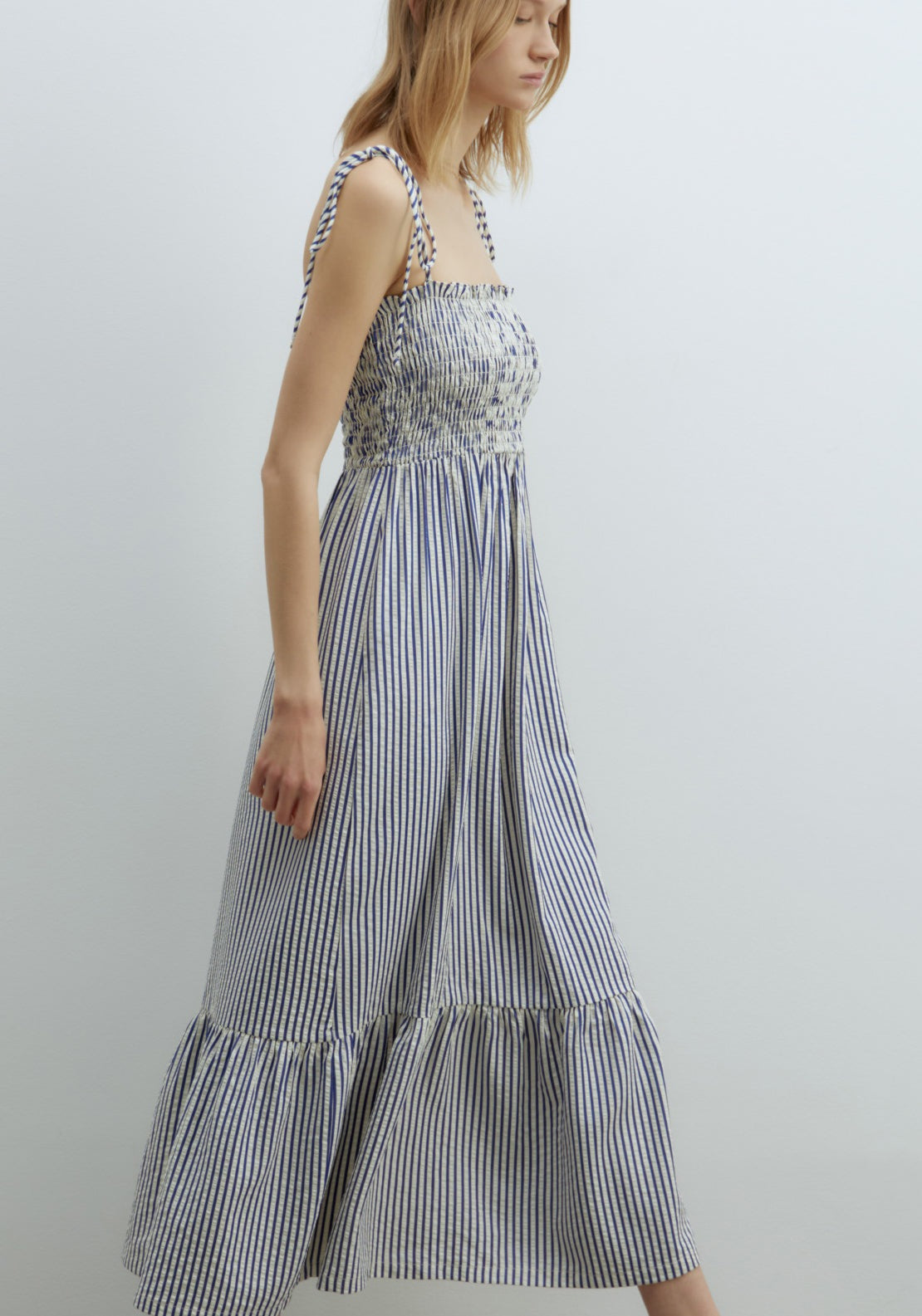 Sfera Midi Dress - Blue Print 3 Shaws Department Stores