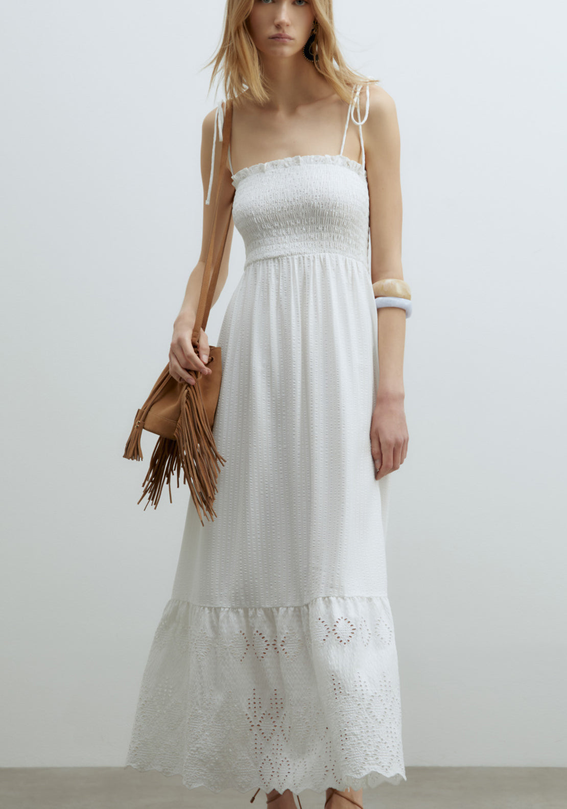 Sfera Midi Dress - White 1 Shaws Department Stores