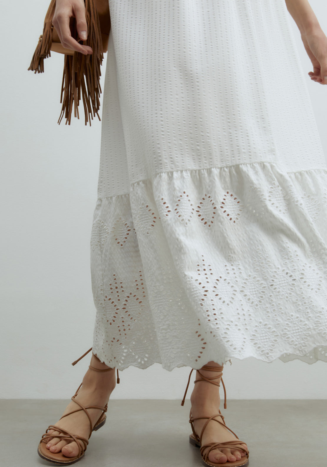 Sfera Midi Dress - White 5 Shaws Department Stores