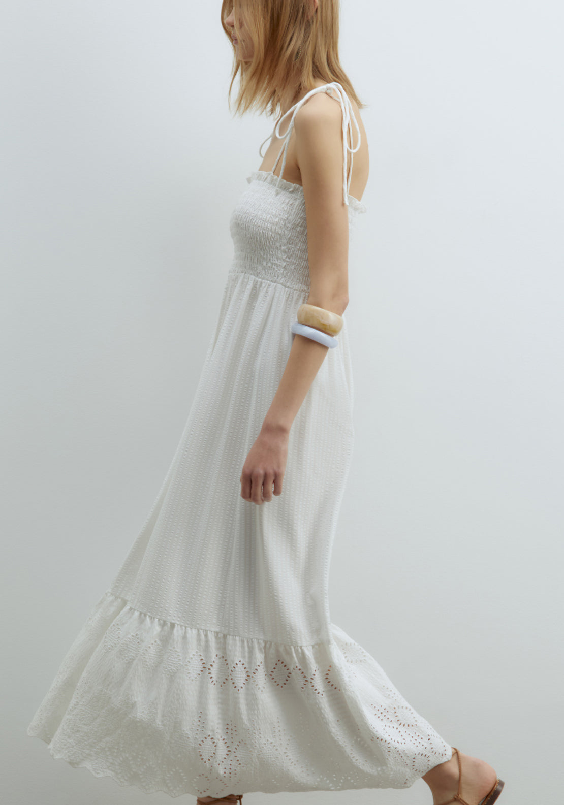 Sfera Midi Dress - White 3 Shaws Department Stores