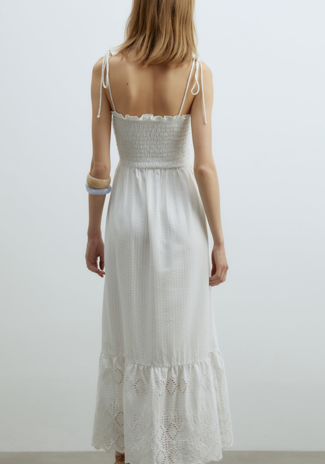 Sfera Midi Dress - White 2 Shaws Department Stores