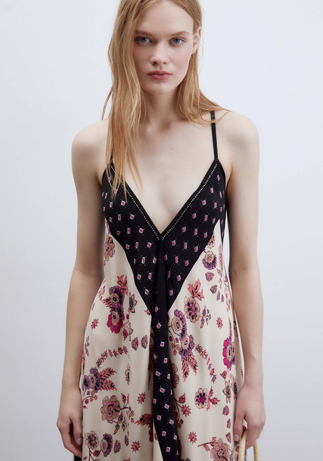 Printed Scarf Dress - Purple