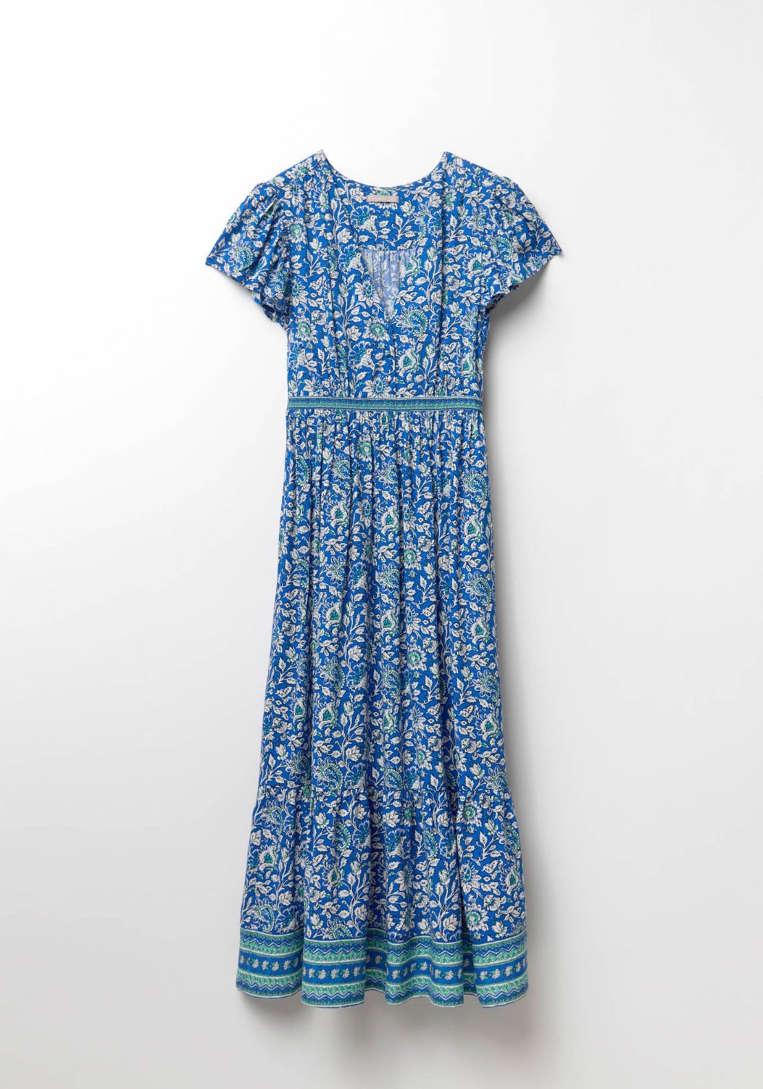Shirt Style Midi Dress - Blue