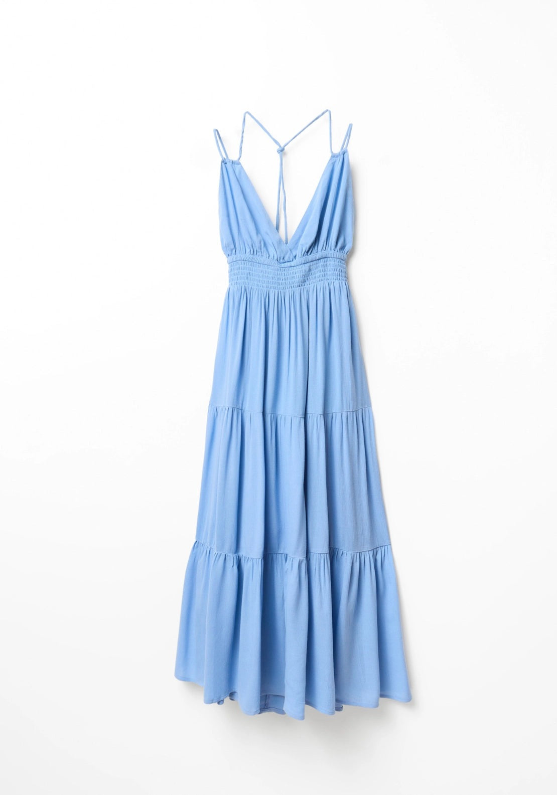 Strappy Tiered Dress - Blue
