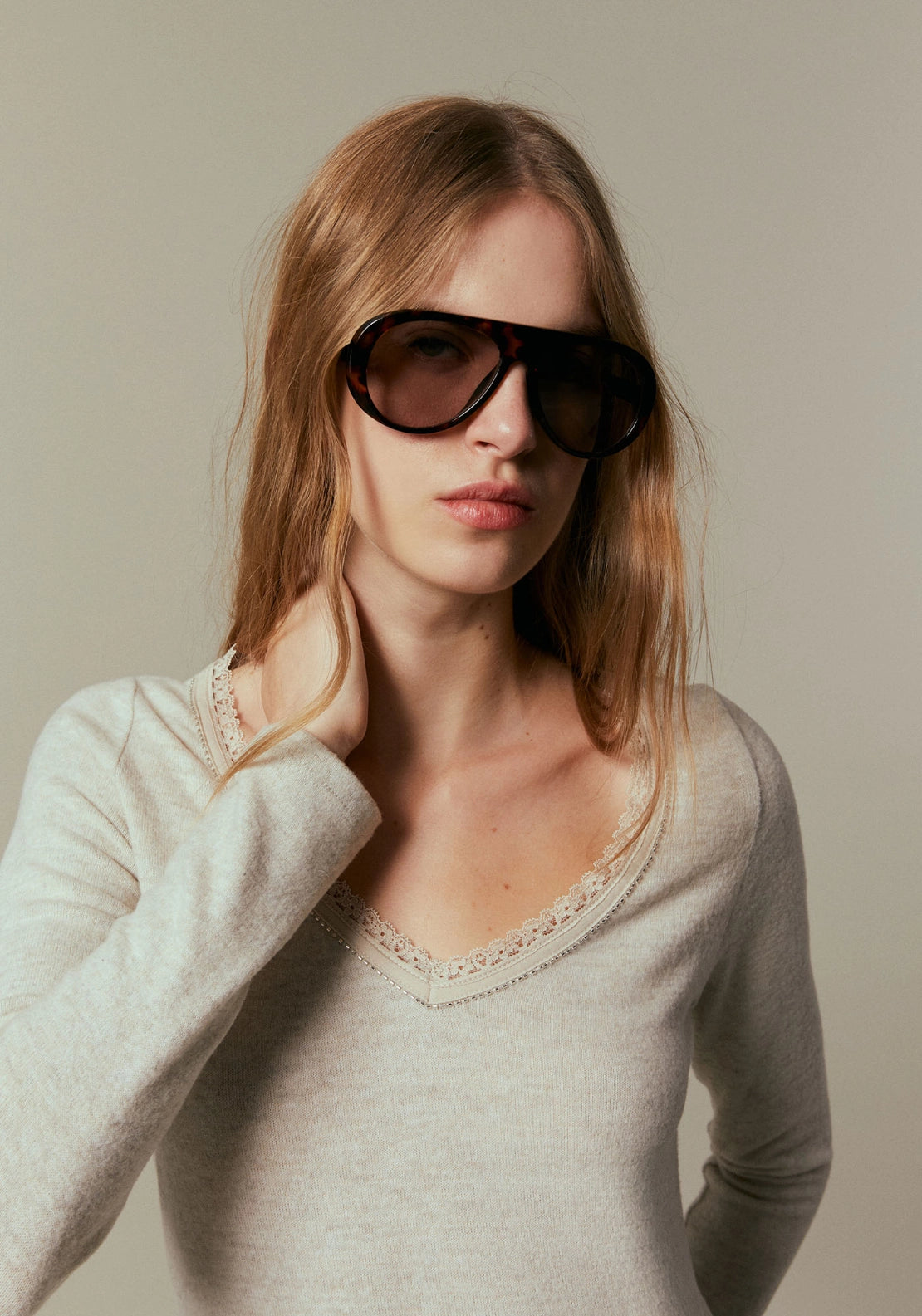 Brushed T-Shirt - Beige