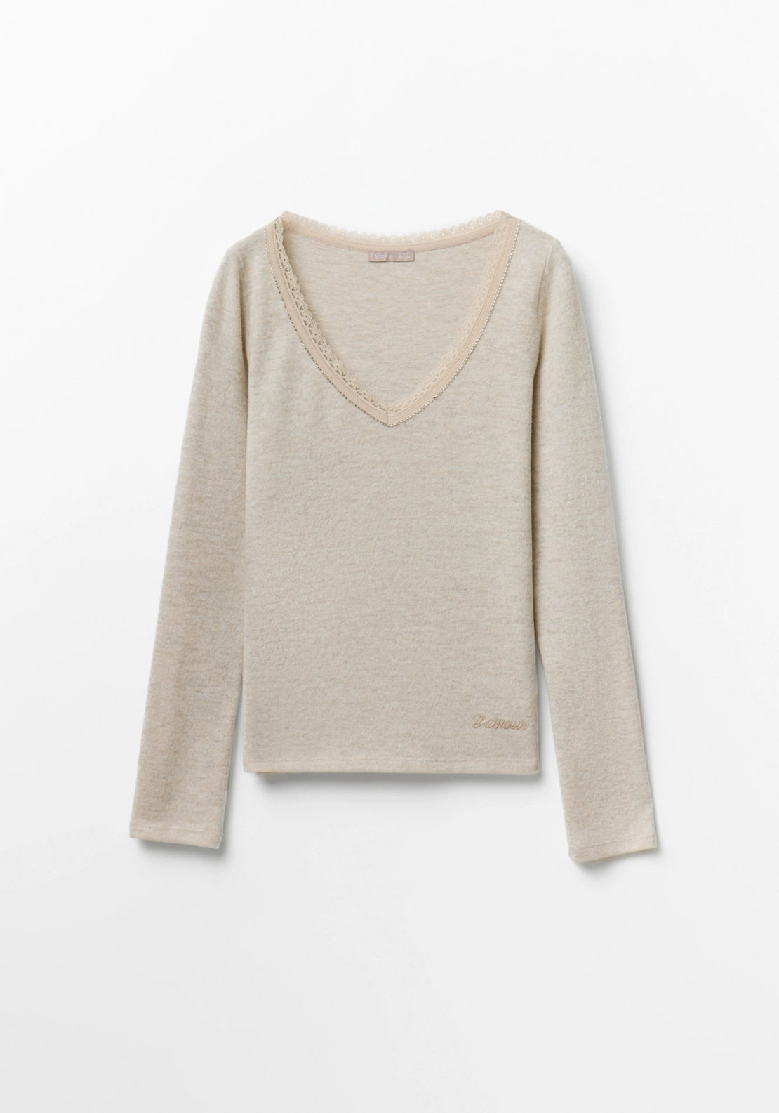 Brushed T-Shirt - Beige