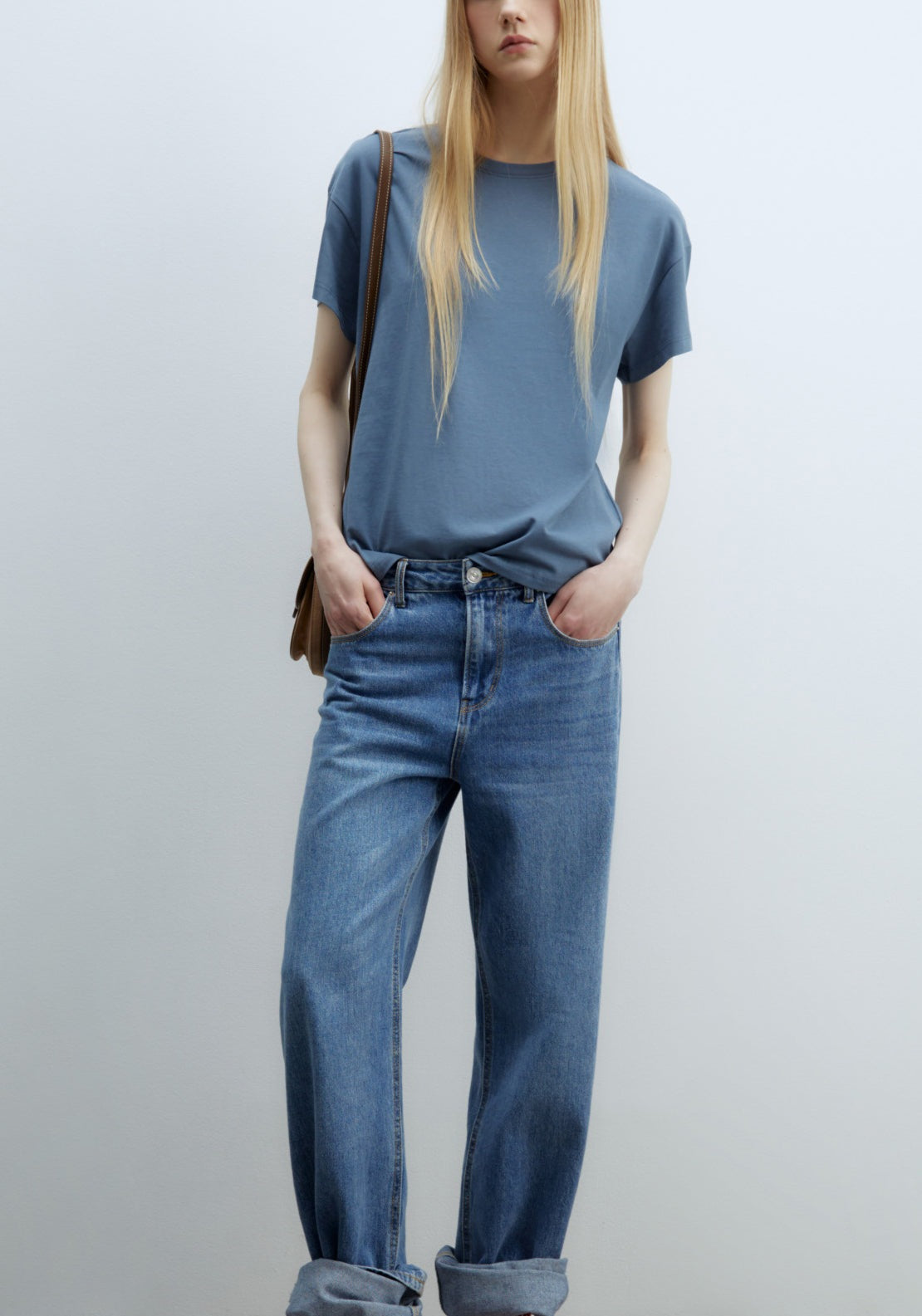 Sfera Plain T-shirt - Blue 1 Shaws Department Stores
