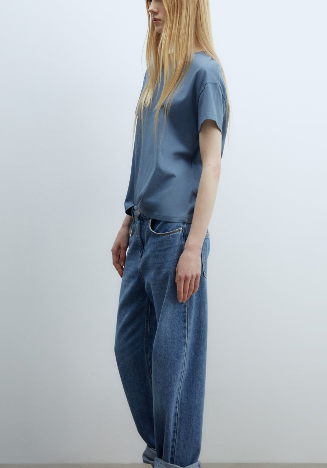 Sfera Plain T-shirt - Blue 3 Shaws Department Stores