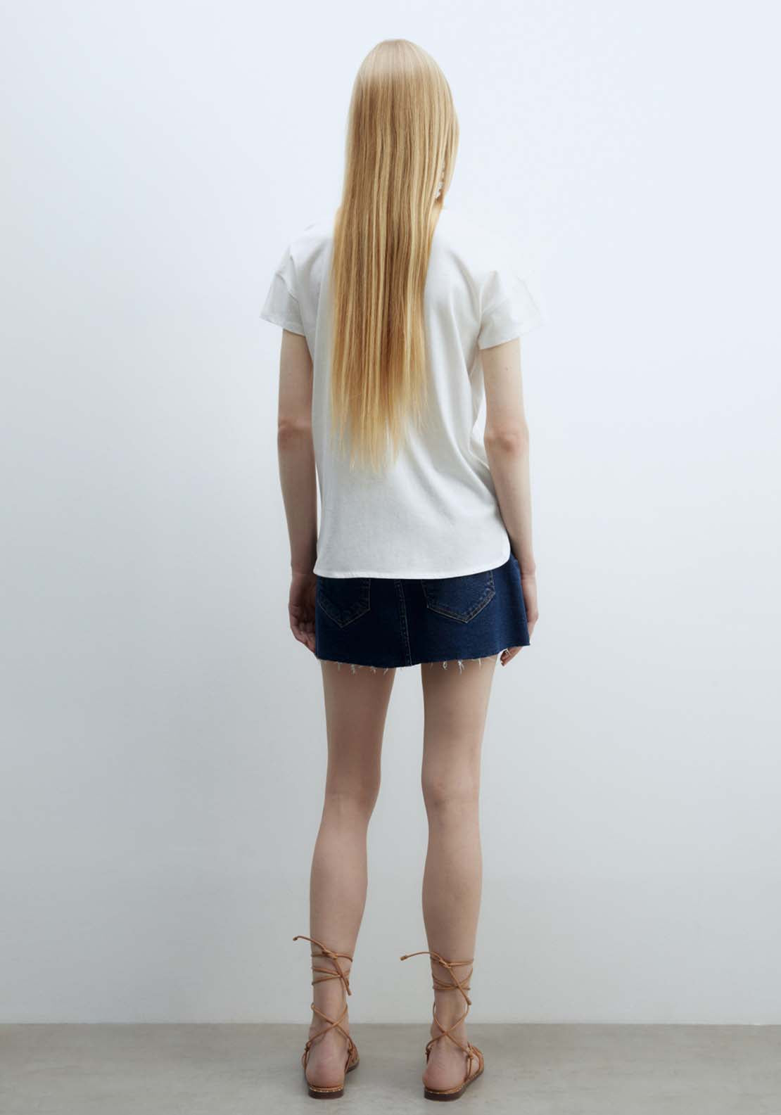 Sfera Short sleeve Sequin T-Shirt - White 5 Shaws Department Stores