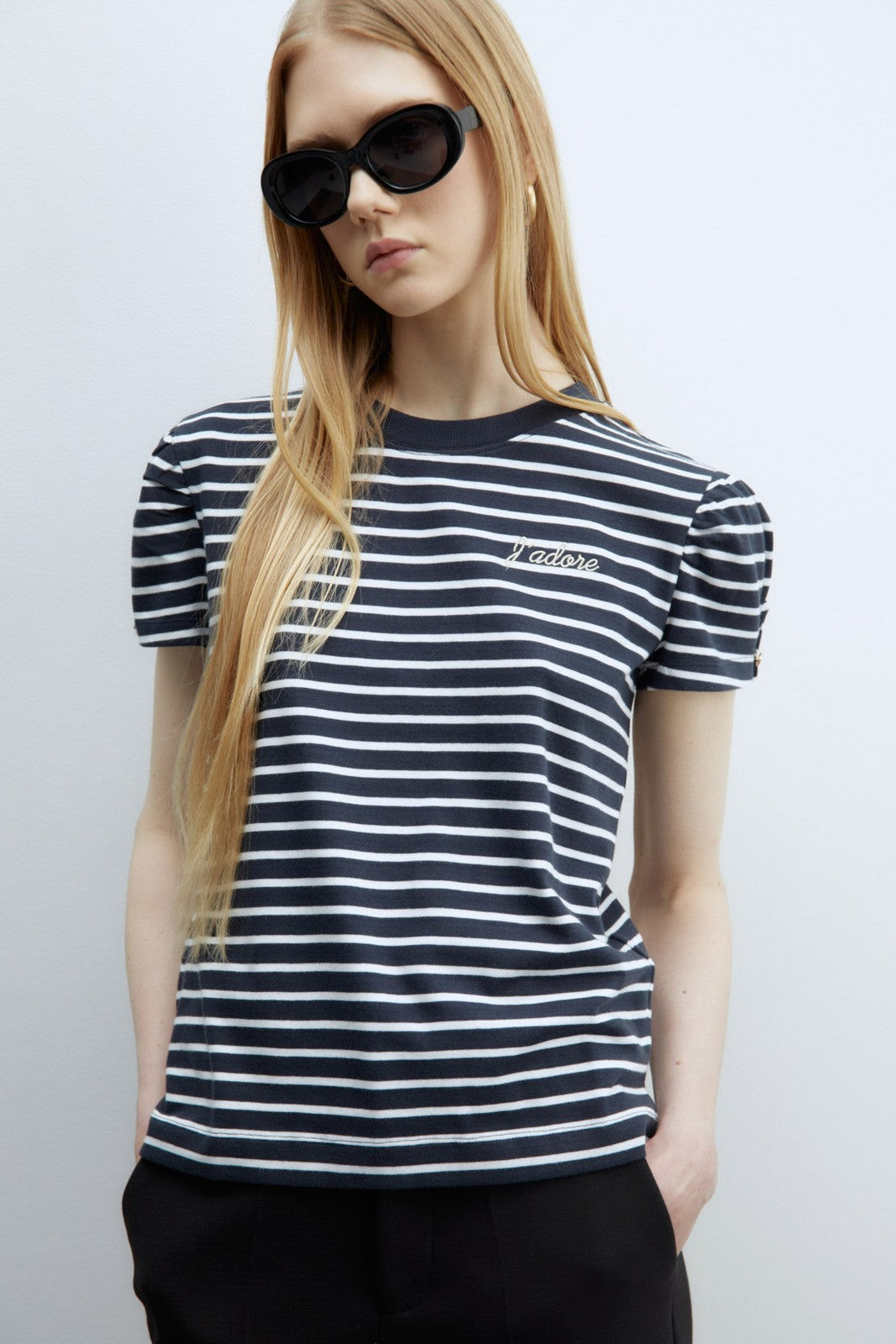 Sfera Stripes T-shirt - Navy 2 Shaws Department Stores
