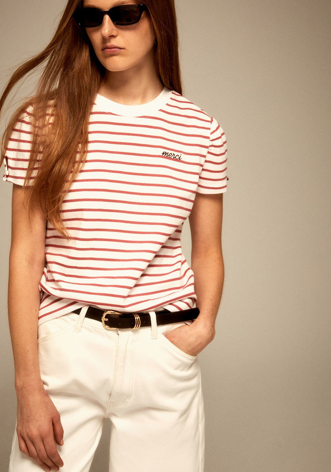 Sfera Stripes T-Shirt - Red 4 Shaws Department Stores