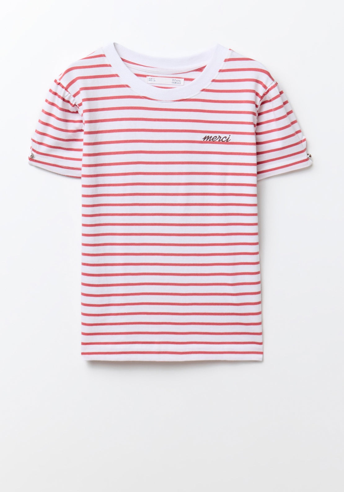 Sfera Stripes T-Shirt - Red 6 Shaws Department Stores