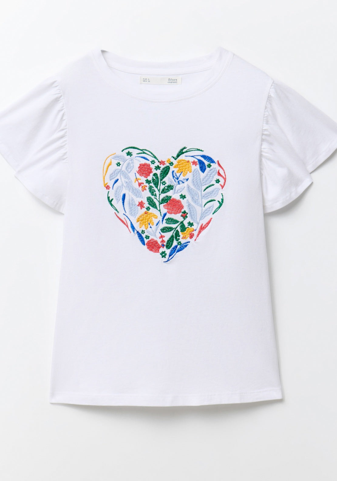 Sfera Embroidered T-Shirt - White 6 Shaws Department Stores