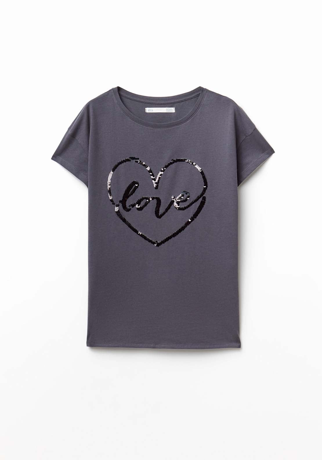 Sequins T-Shirt - Black