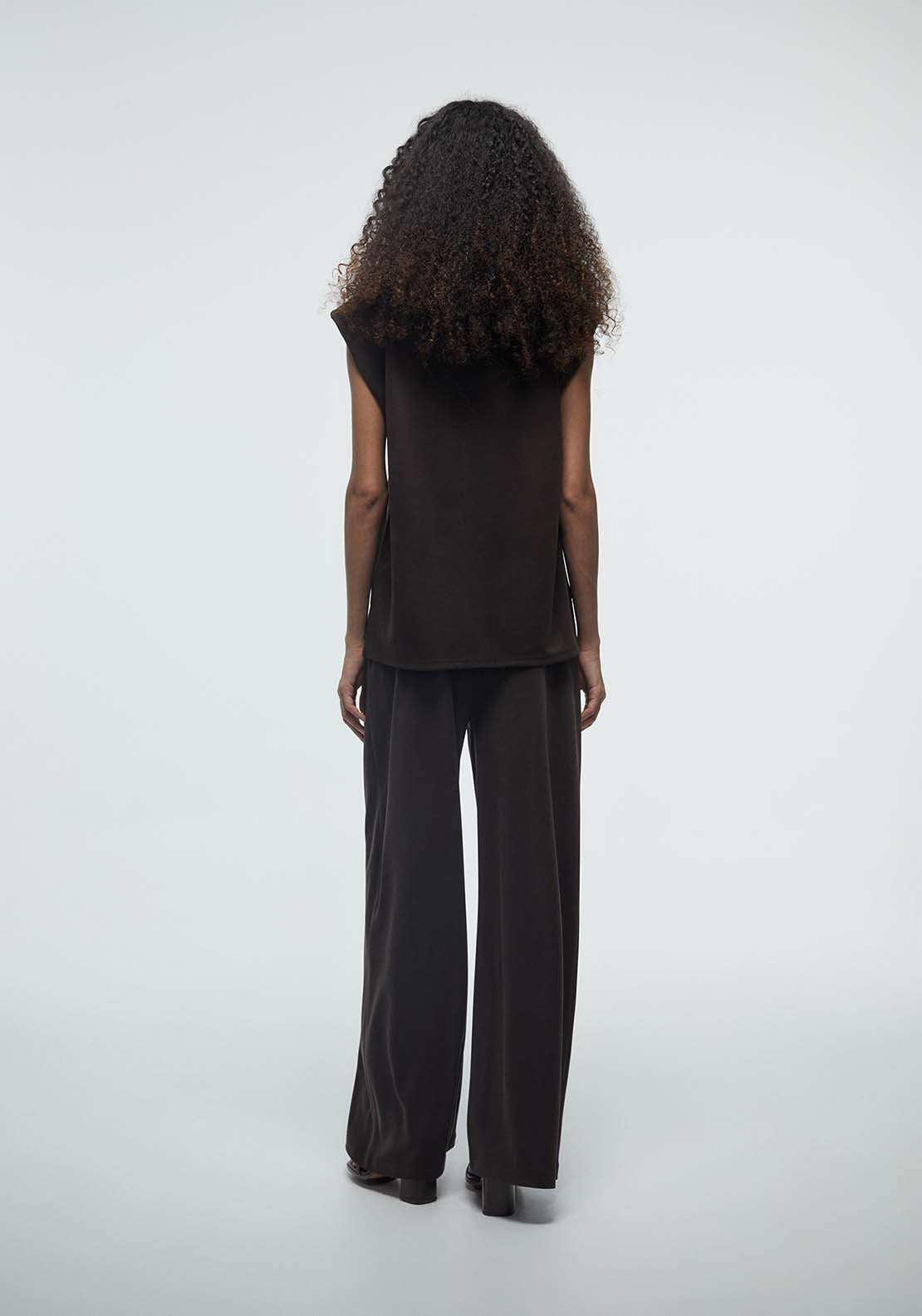 Cupro Top - Brown