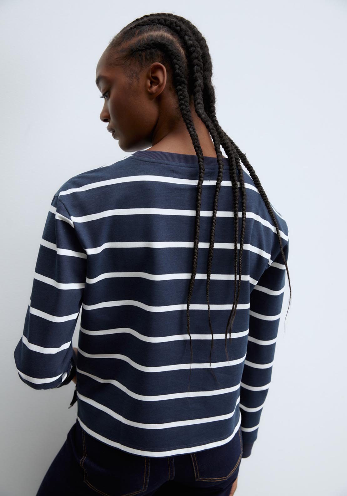 Sfera Basic sweatshirt - Navy 4 Shaws Department Stores