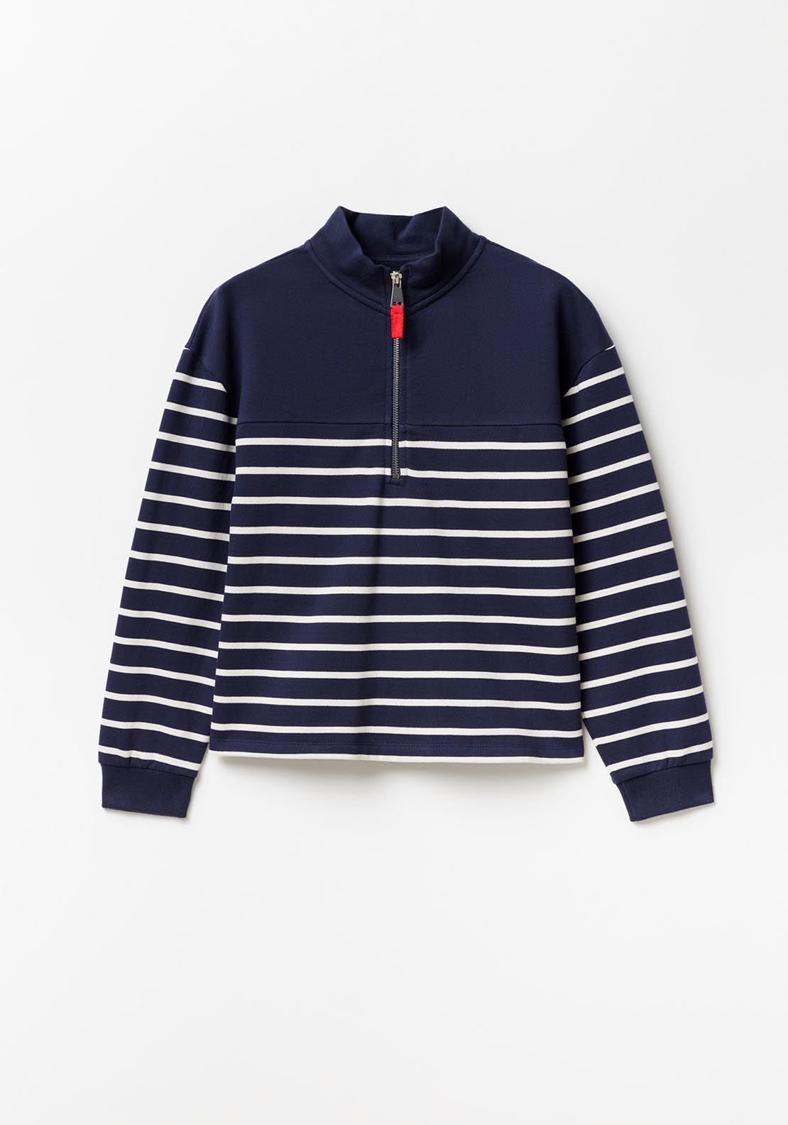 Sfera Zipped high-neck sweatshirt - Navy 5 Shaws Department Stores