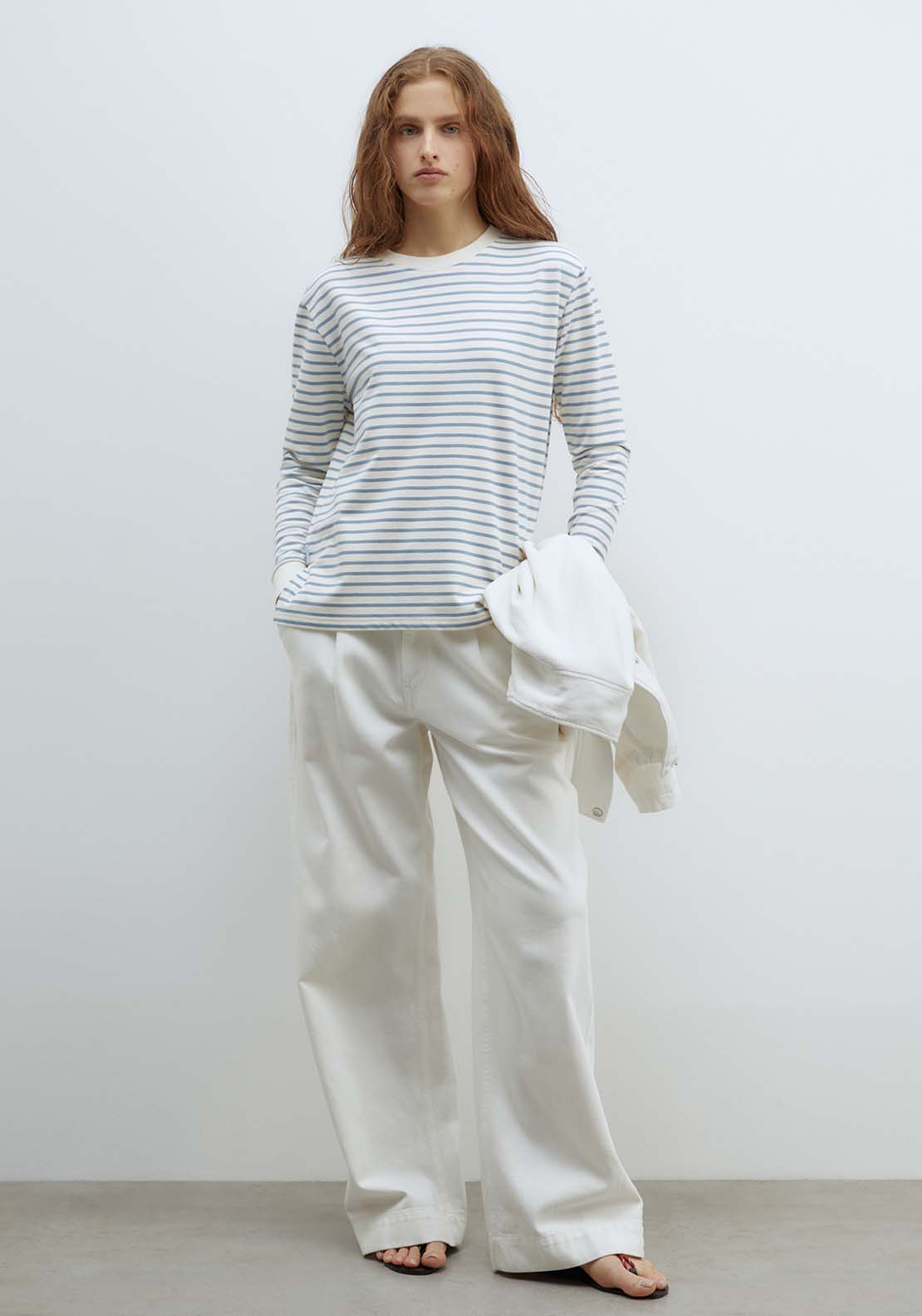 Sfera Basic printed sweatshirt - Print Blue 3 Shaws Department Stores