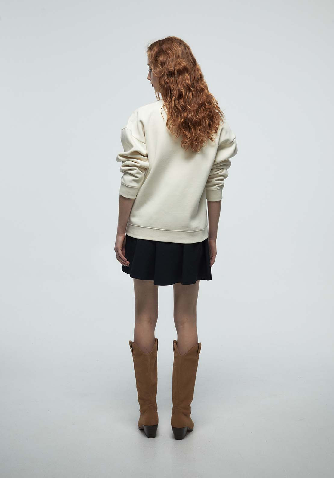 Matching Semi Basic Sweatshirt - Beige