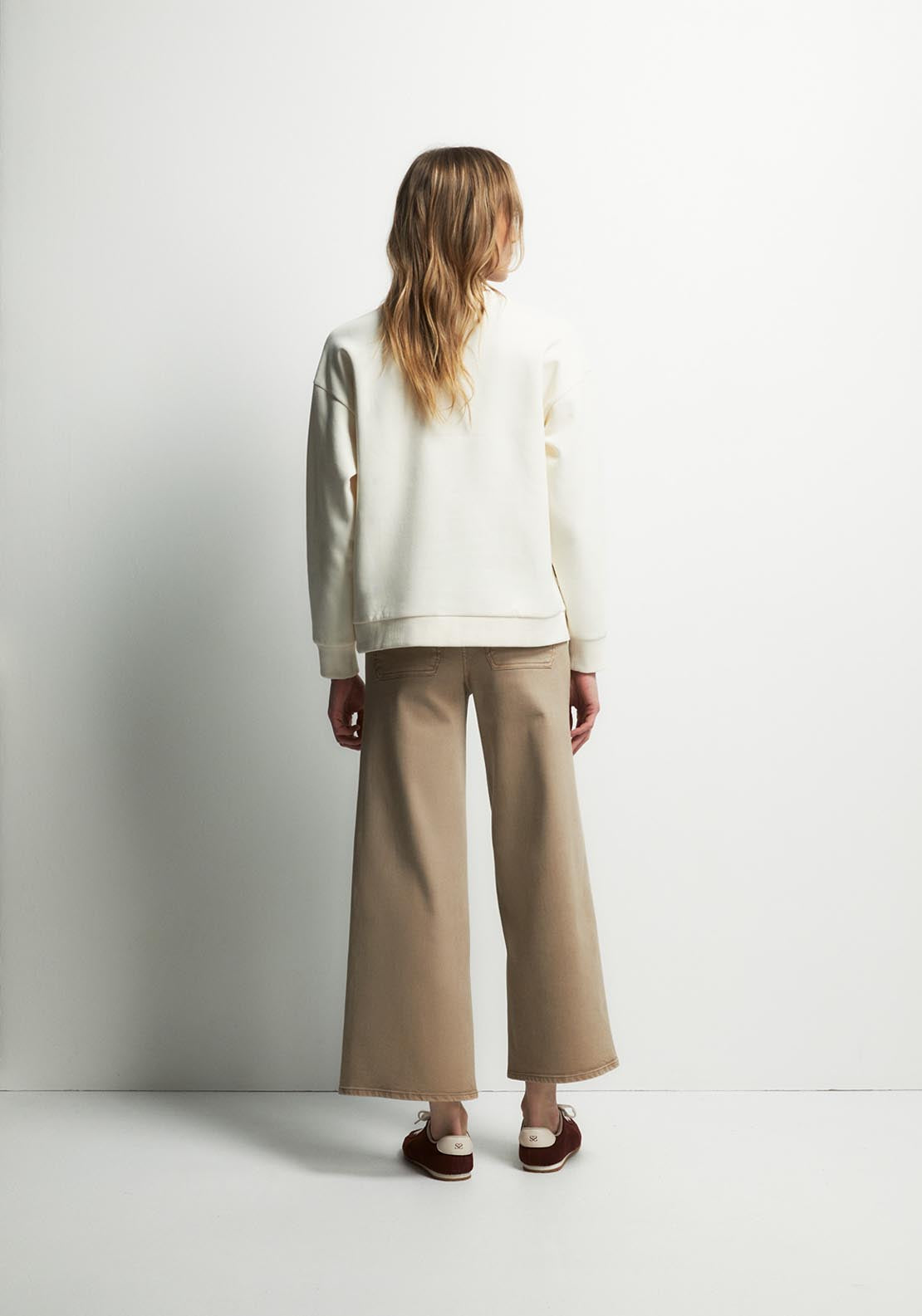 Sfera Long Sleeve Printed Sweatshirt - White 2 Shaws Department Stores