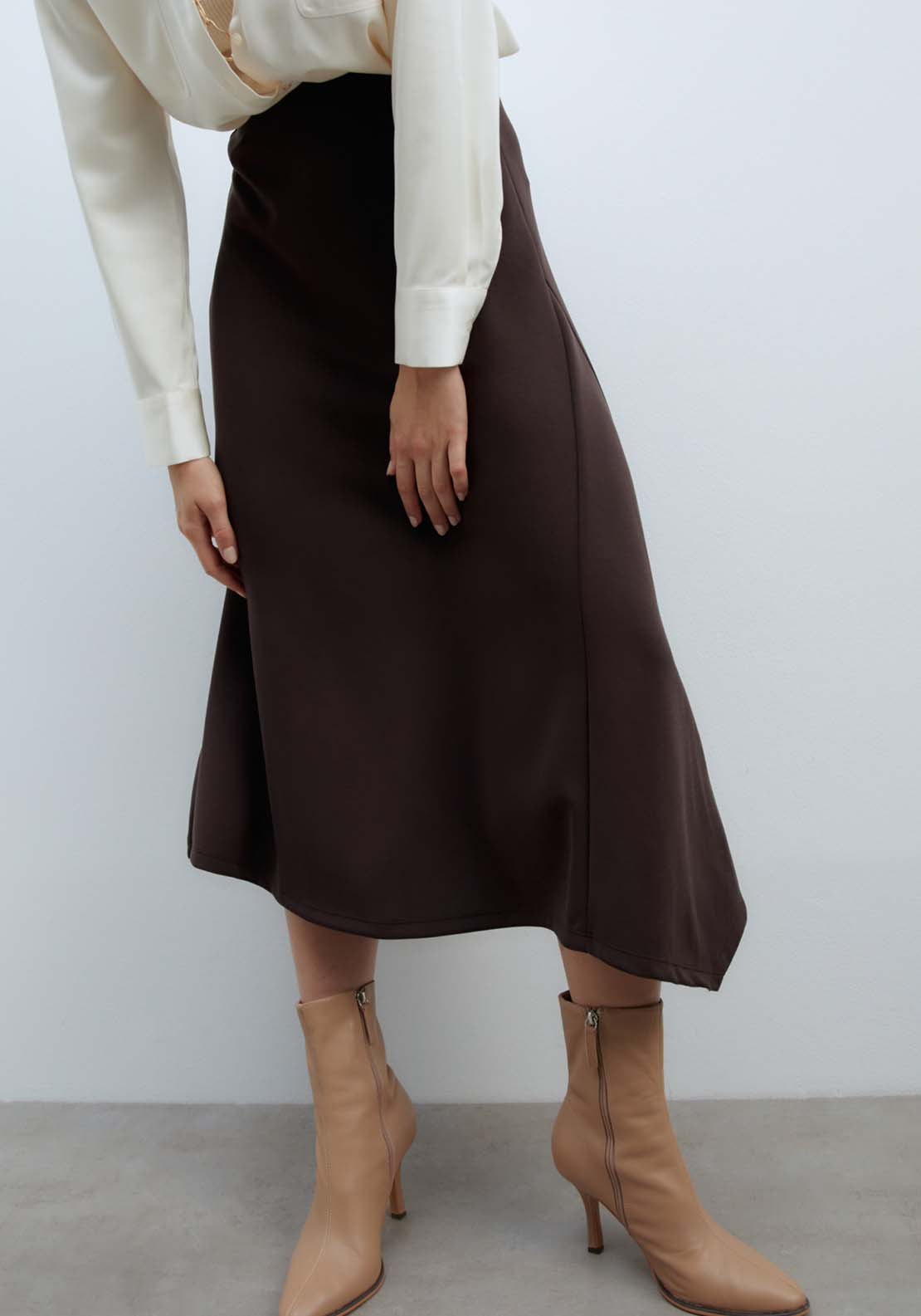Sfera Circle Skirt - Brown 2 Shaws Department Stores