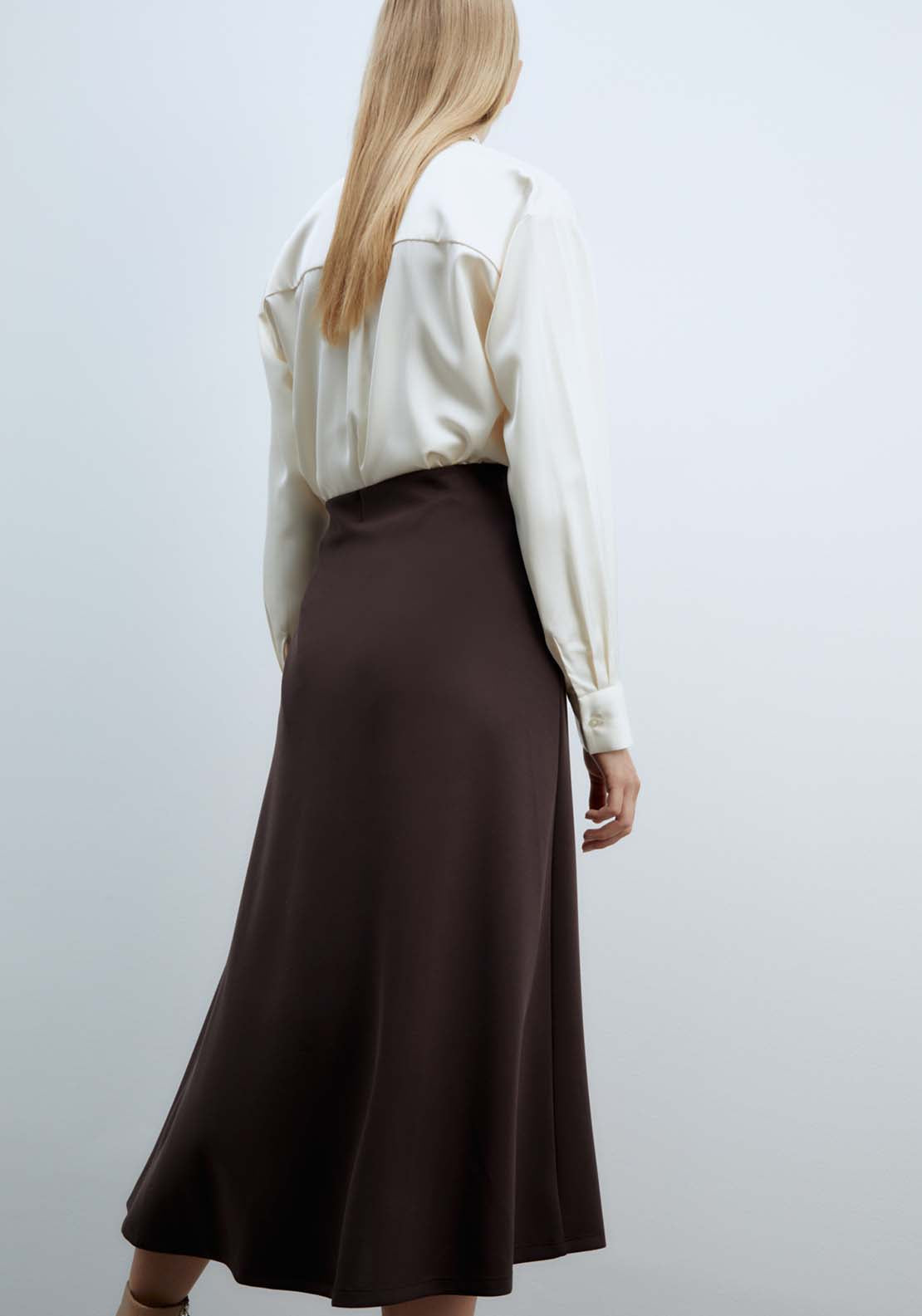 Sfera Circle Skirt - Brown 4 Shaws Department Stores