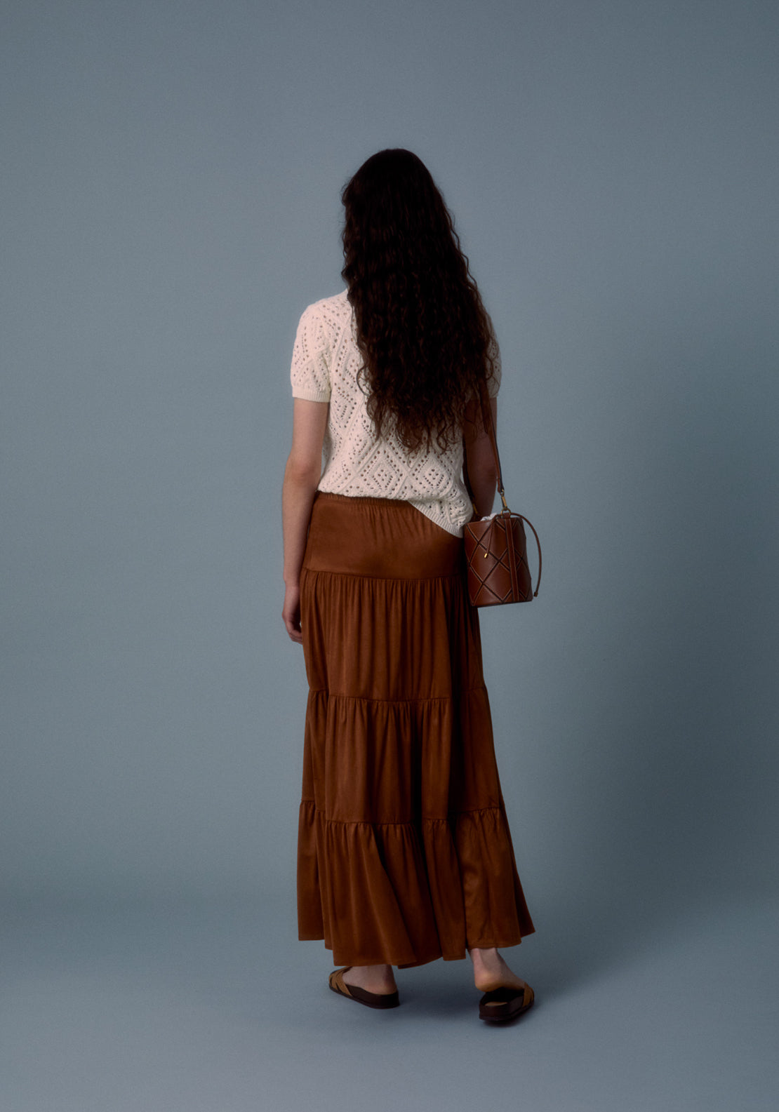 Sfera Tiered Panel Skirt - Orange 2 Shaws Department Stores