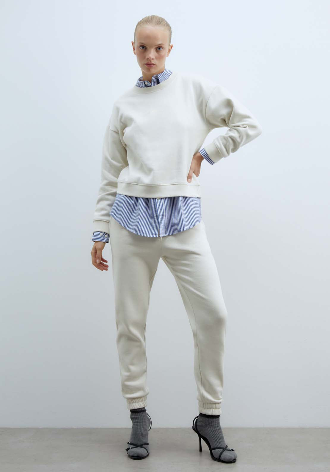 Sfera Basic Trousers - Beige 1 Shaws Department Stores