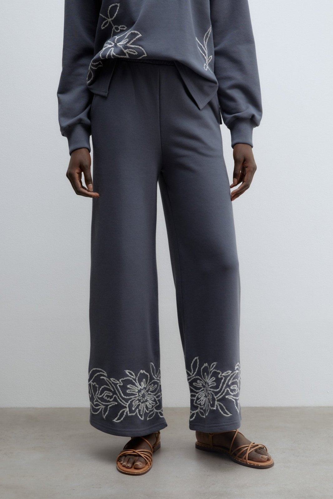 Sfera Embroidered trousers - Lead 2 Shaws Department Stores