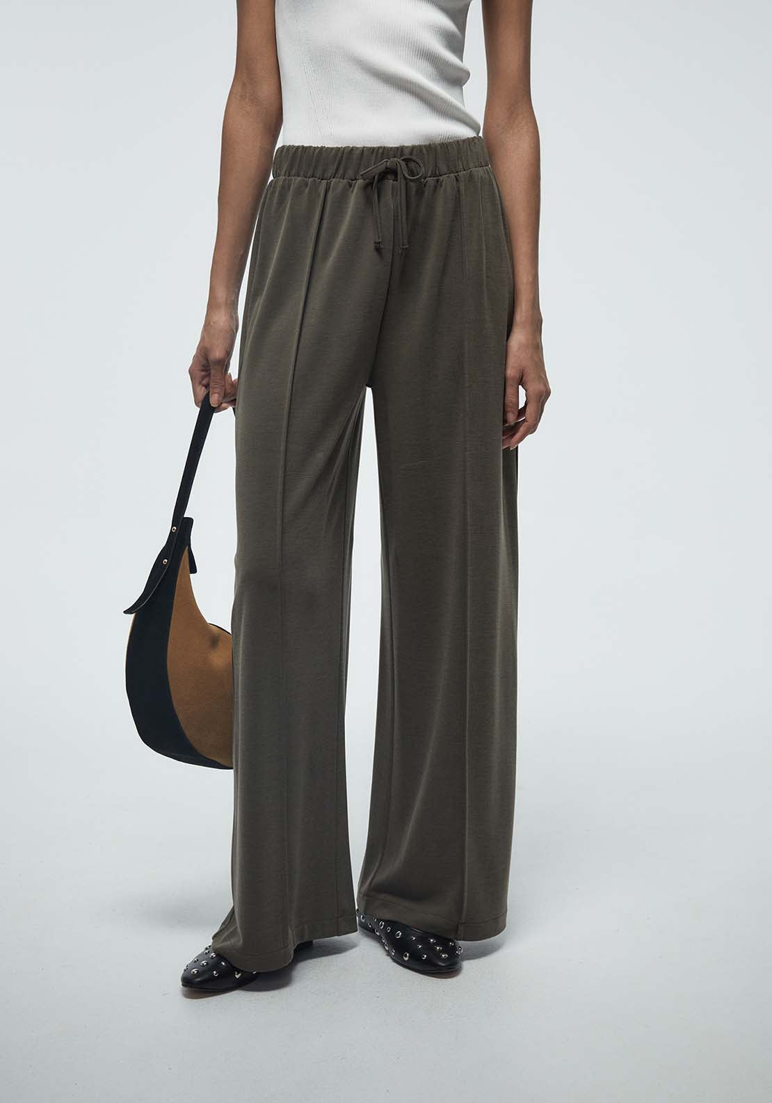 Loose Fit Trousers - Green