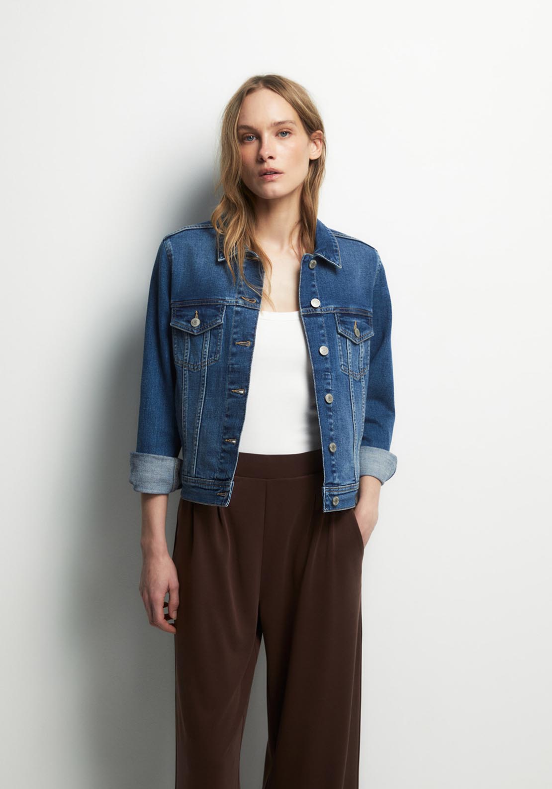 Matching Pleated Trousers - Brown