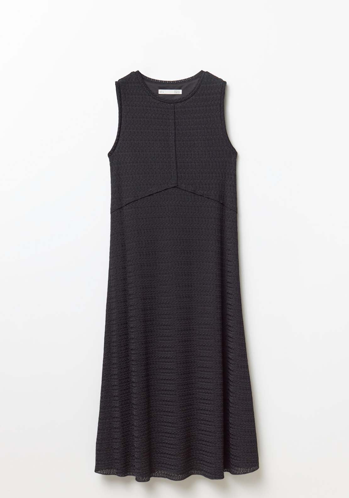 Loose Fit Textured Dress - Black