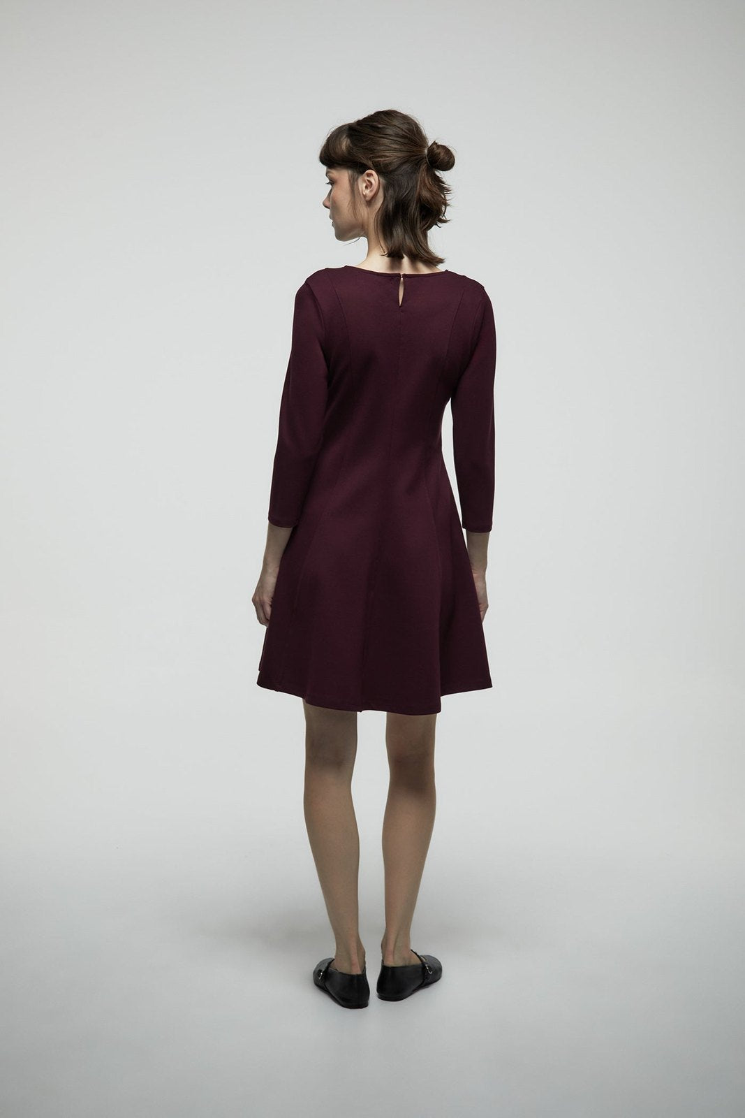 Sfera Short Flared Dress - Red 2 Shaws Department Stores