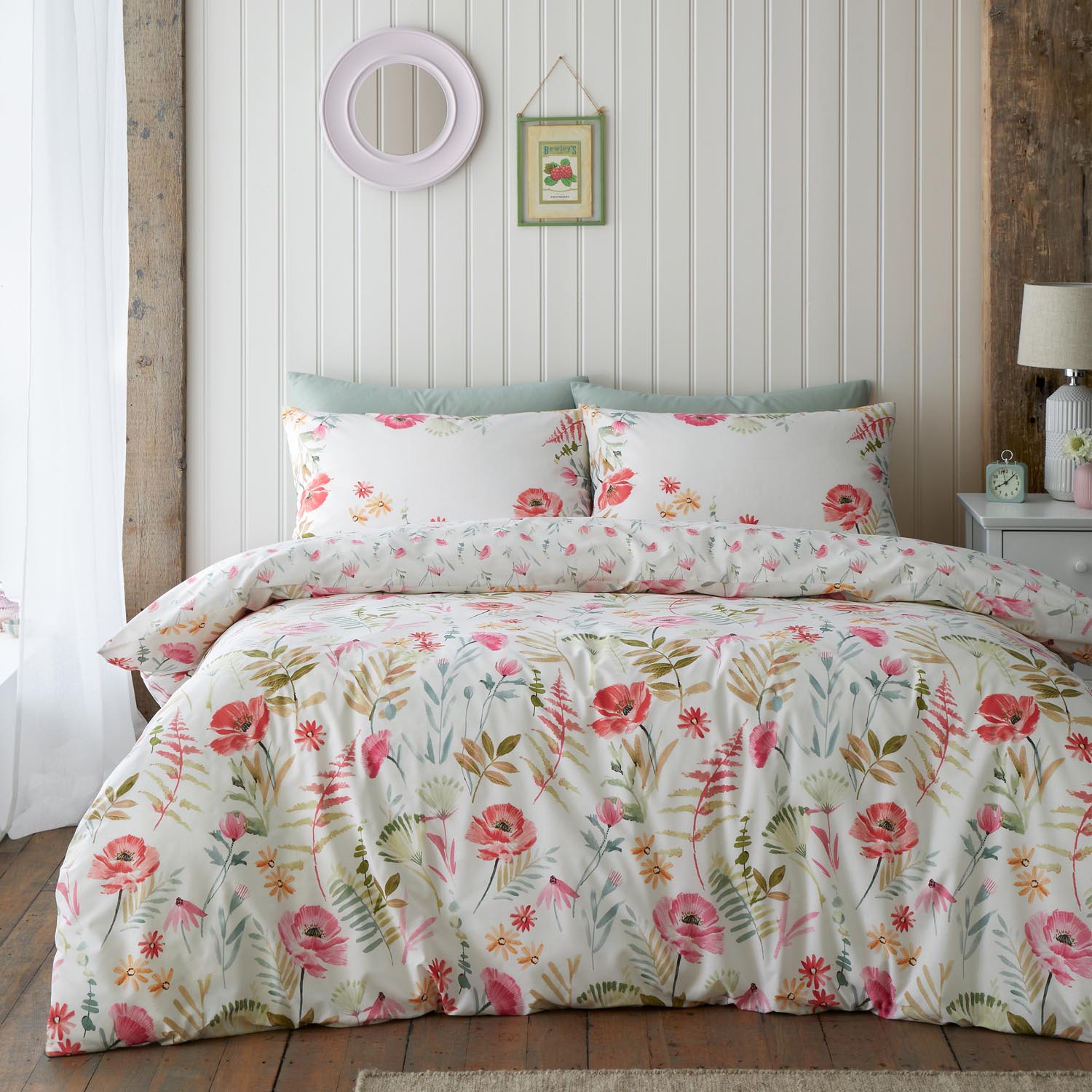 Catherine Lansfield Ella Poppy Duvet Cover Set 1 Shaws Department Stores