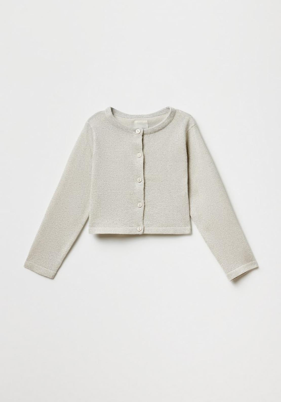 Sfera Girls Basic cardigan - Rhodium 6 Shaws Department Stores