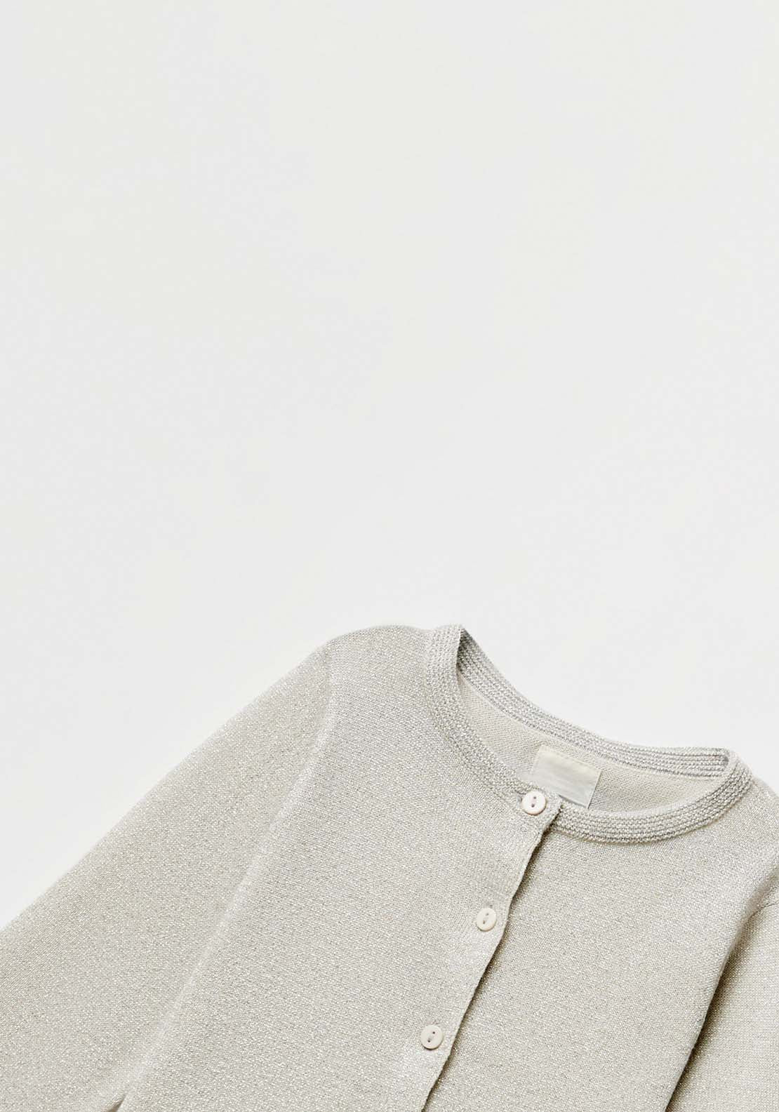 Sfera Girls Basic cardigan - Rhodium 3 Shaws Department Stores