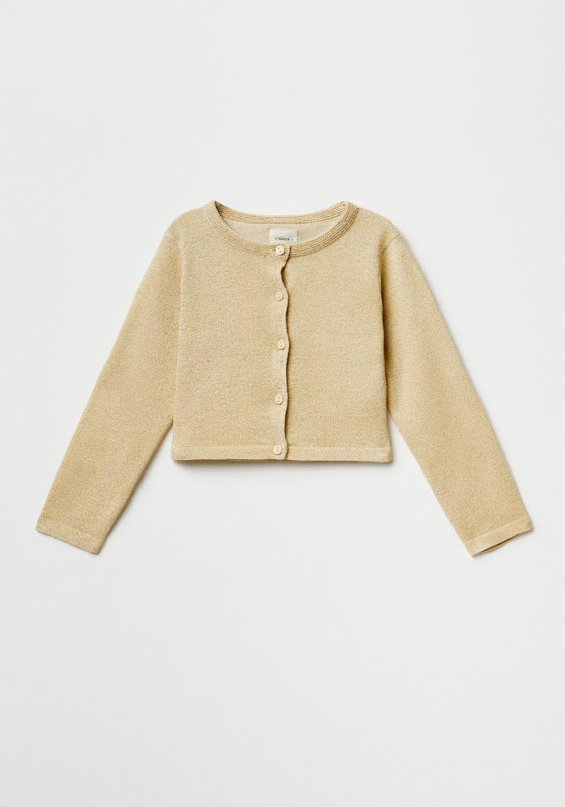 Sfera Girls Basic cardigan - Gold 6 Shaws Department Stores