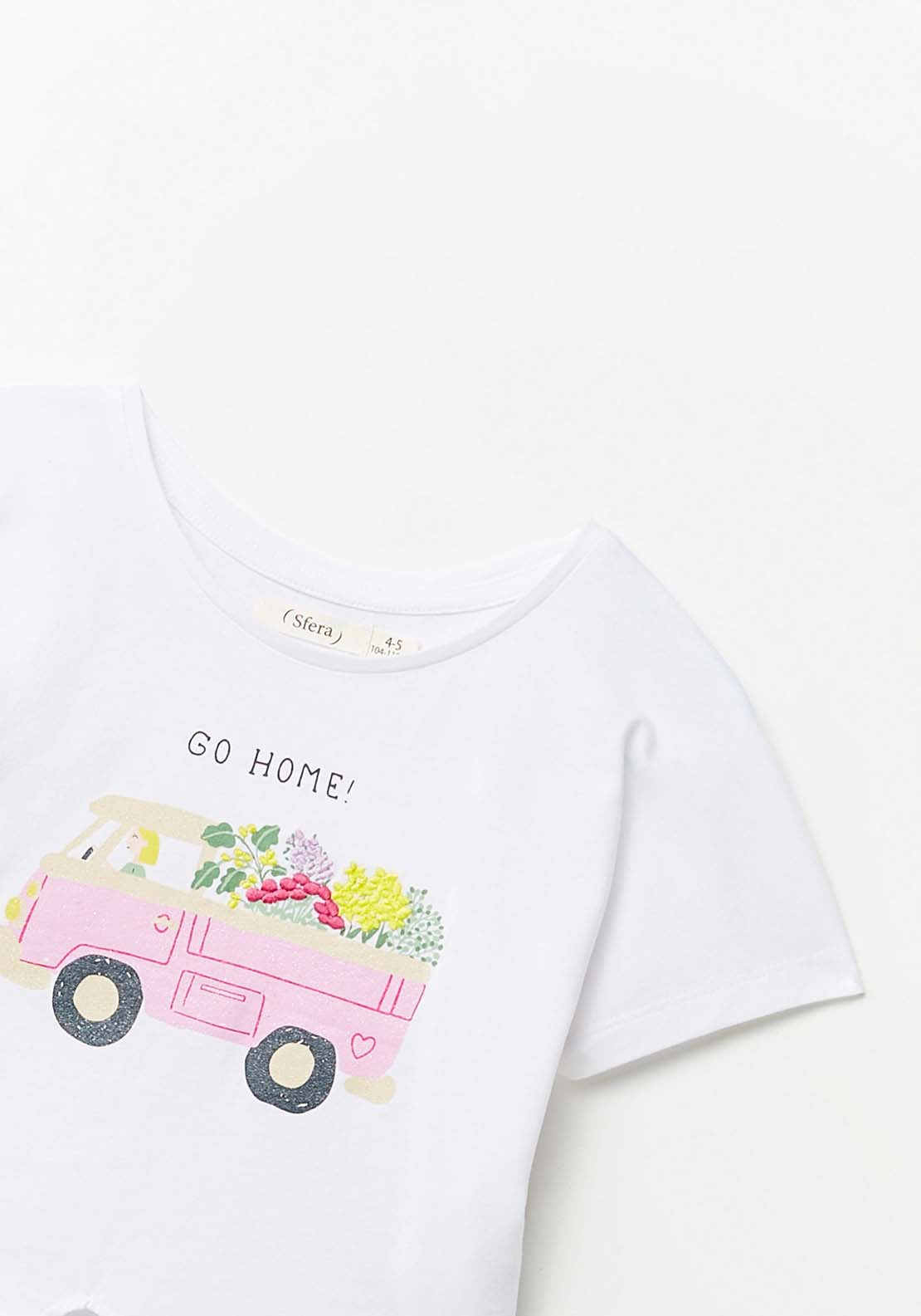 Sfera Flower Van Knot T-Shirt - White 5 Shaws Department Stores