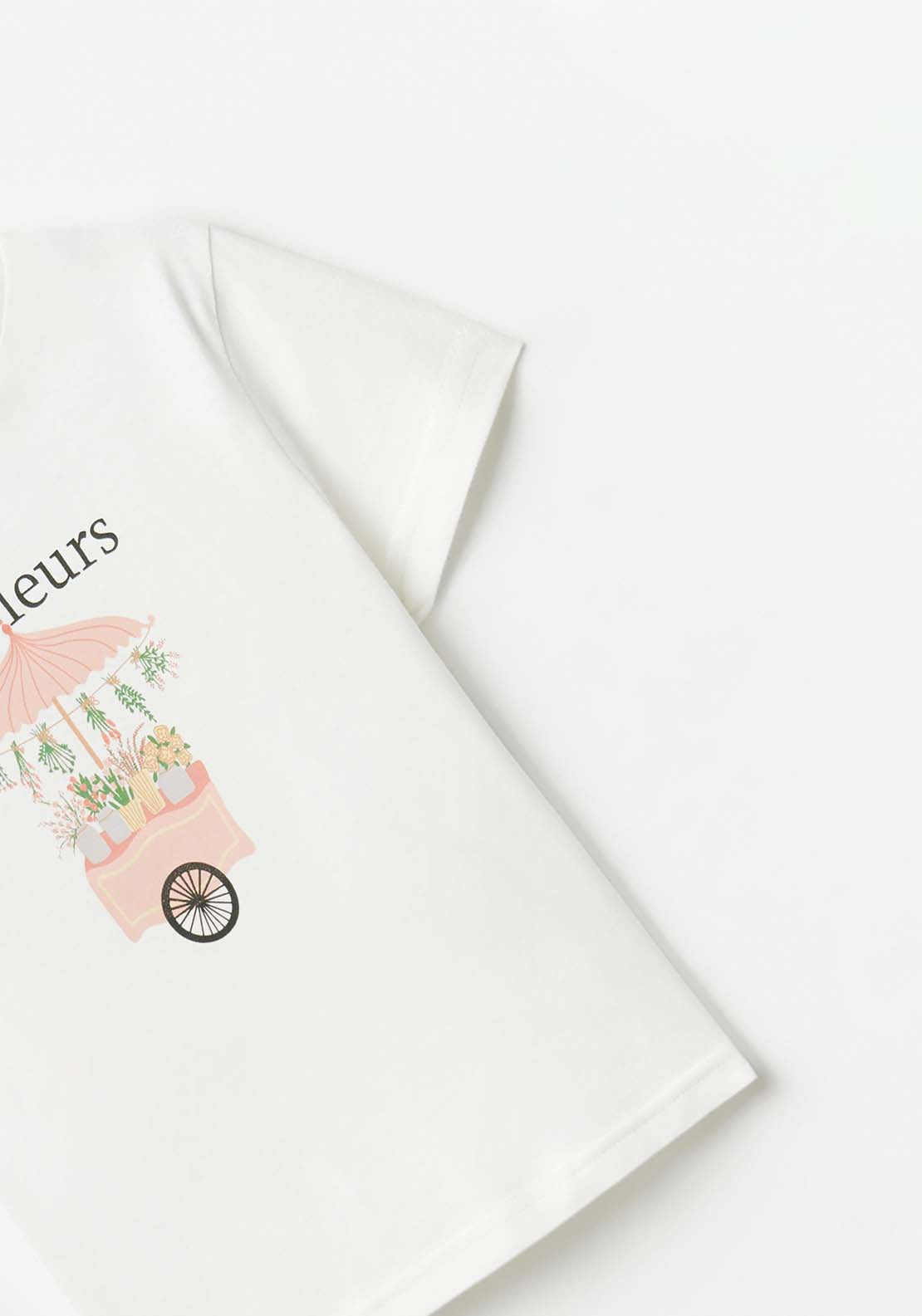 Sfera Placement print T-shirt - White Off 7 Shaws Department Stores