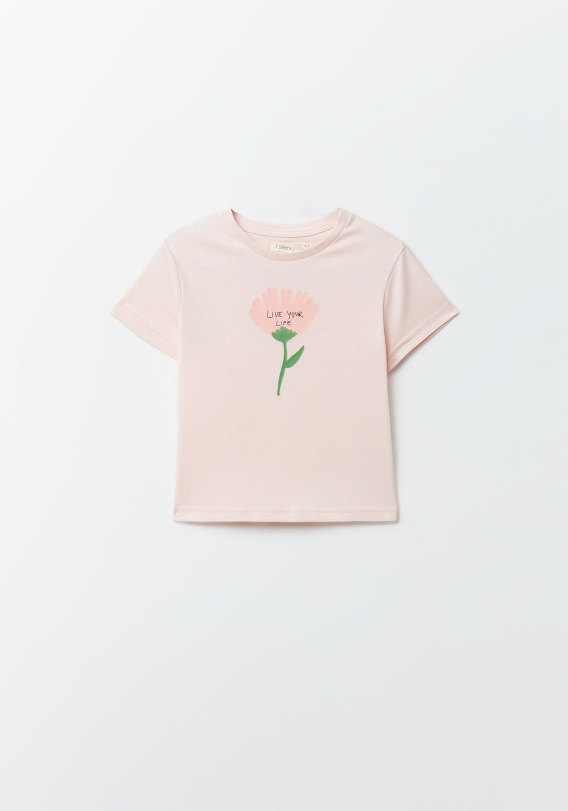 Sfera Pink Flower Print T-Shirt - Pink Light 6 Shaws Department Stores