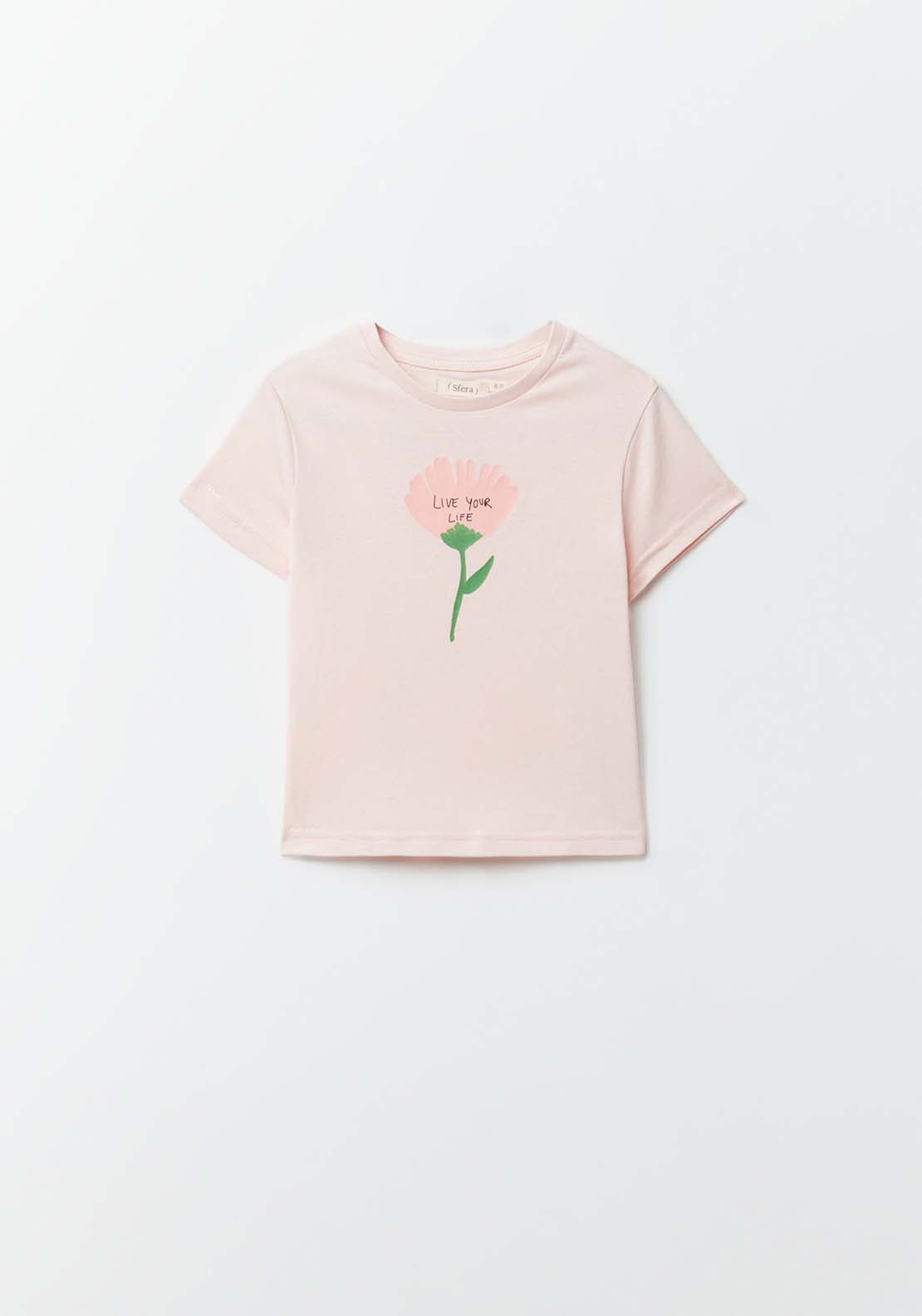 Sfera Placement print T-shirt - Pink Light 1 Shaws Department Stores