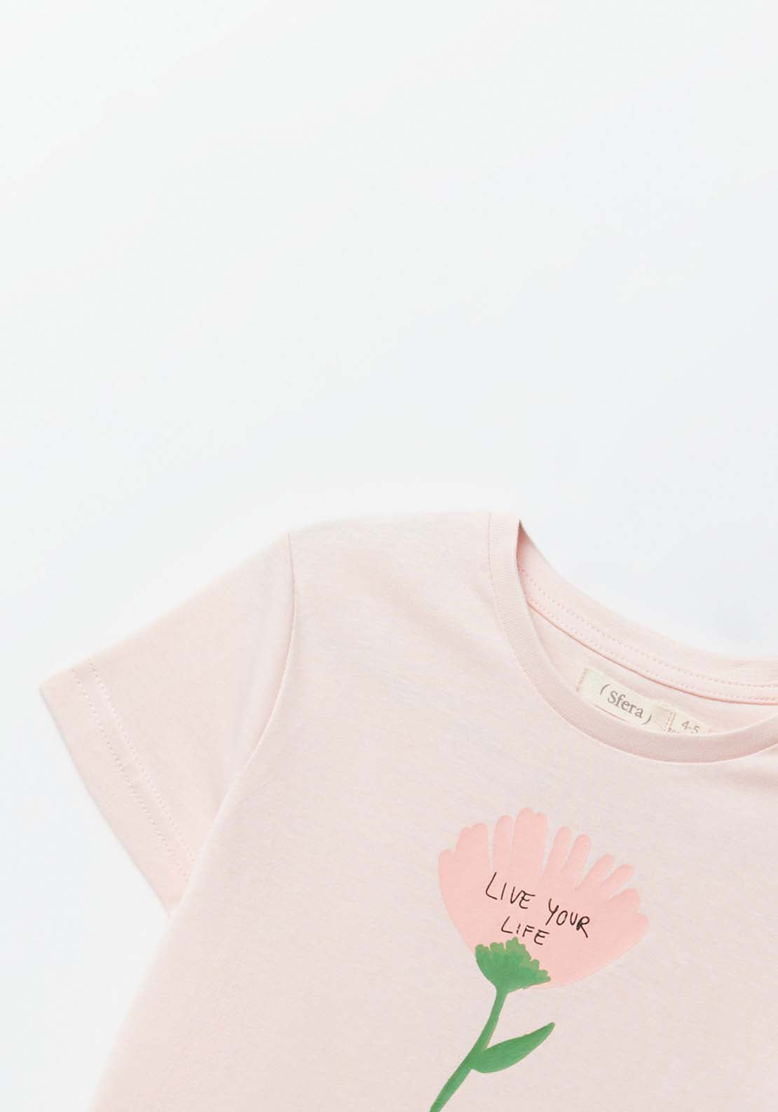 Sfera Placement print T-shirt - Pink Light 2 Shaws Department Stores