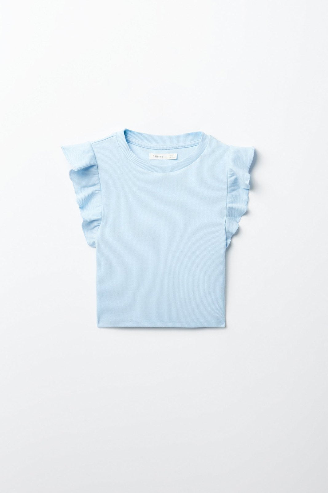 Sfera Ruffled sleeves top - Blue 2 Shaws Department Stores