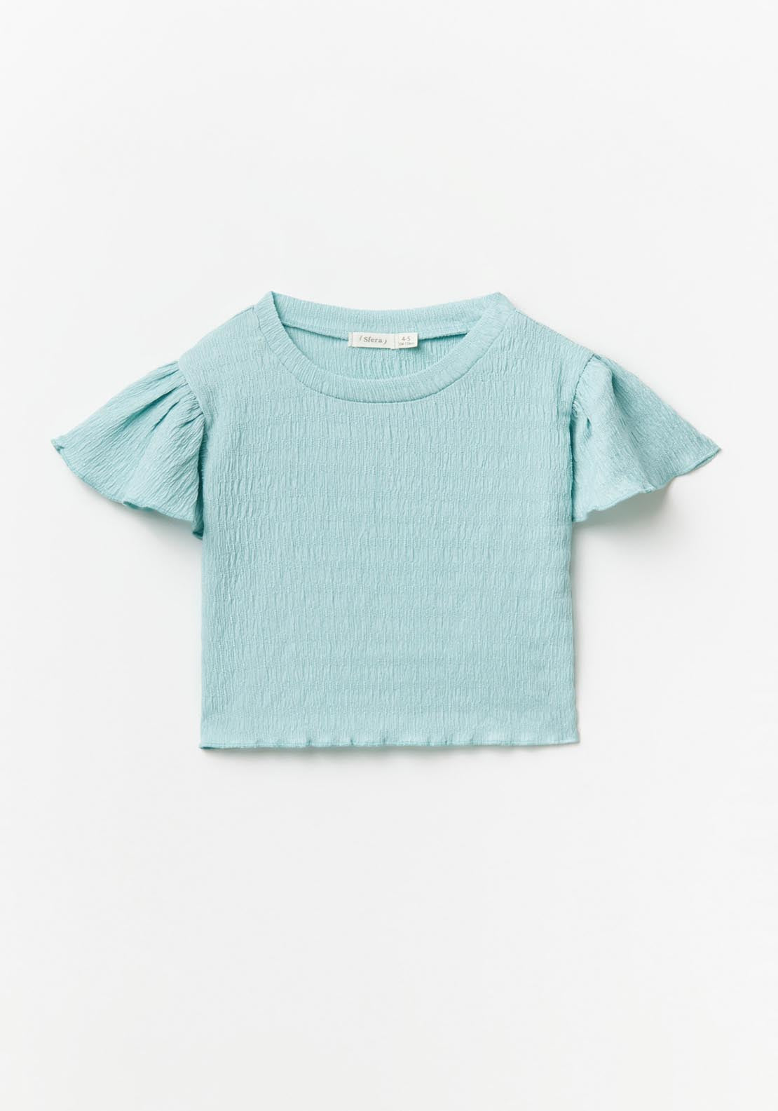 Sfera Wrinkle-Effect Top - Green 1 Shaws Department Stores