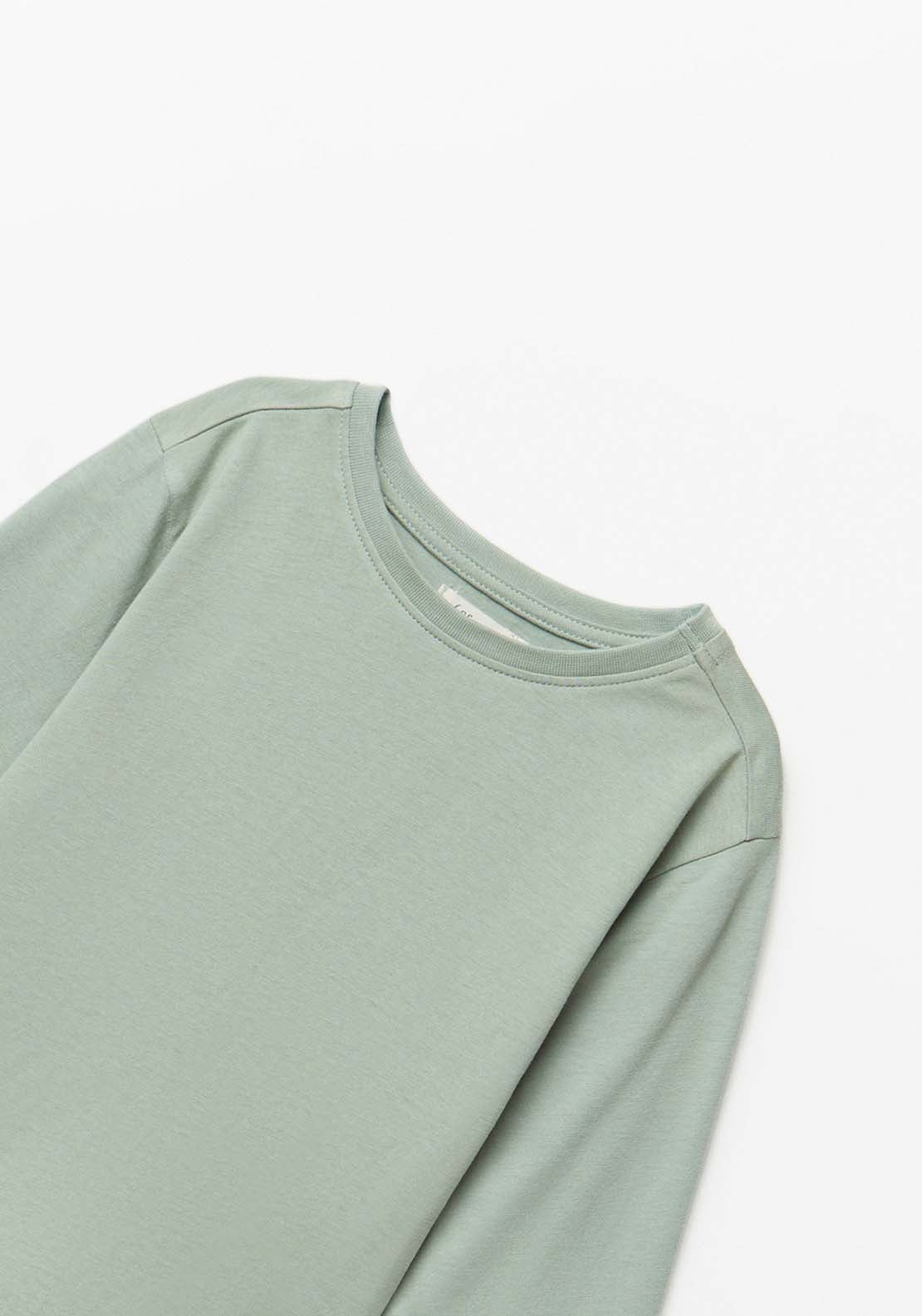 Basic Long Sleeved T-Shirt - Green