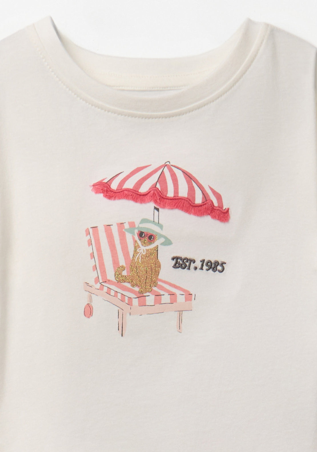 Little Cat Knot T-Shirt - Cream