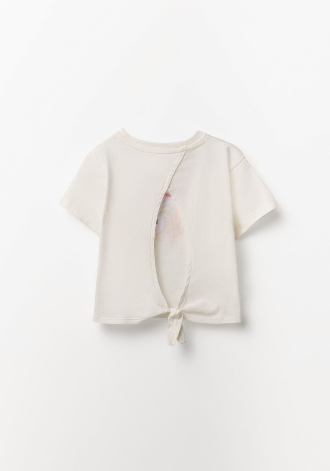 Little Cat Knot T-Shirt - Cream