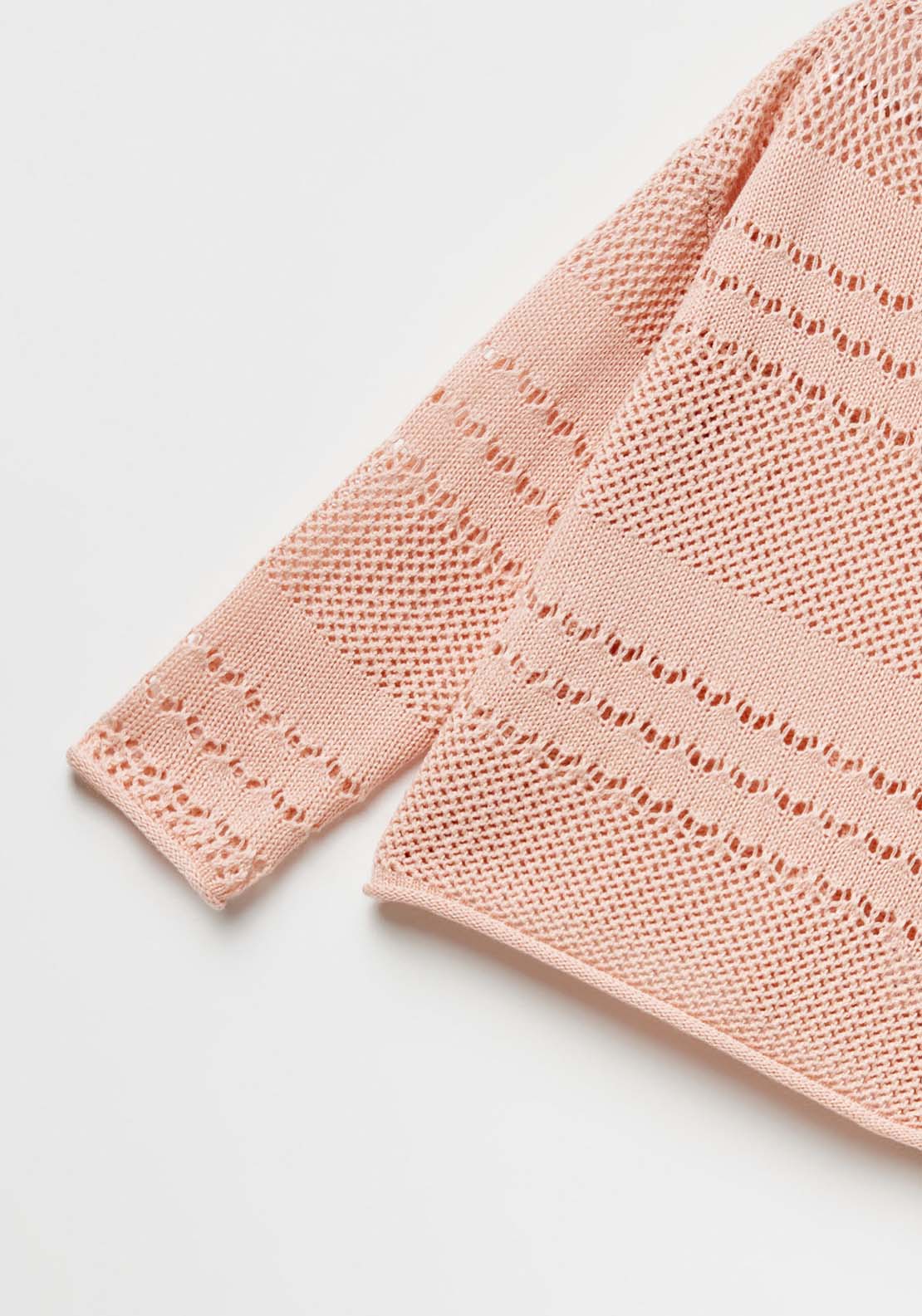 Sfera Baby girl openwork sweater - Pink Light 7 Shaws Department Stores