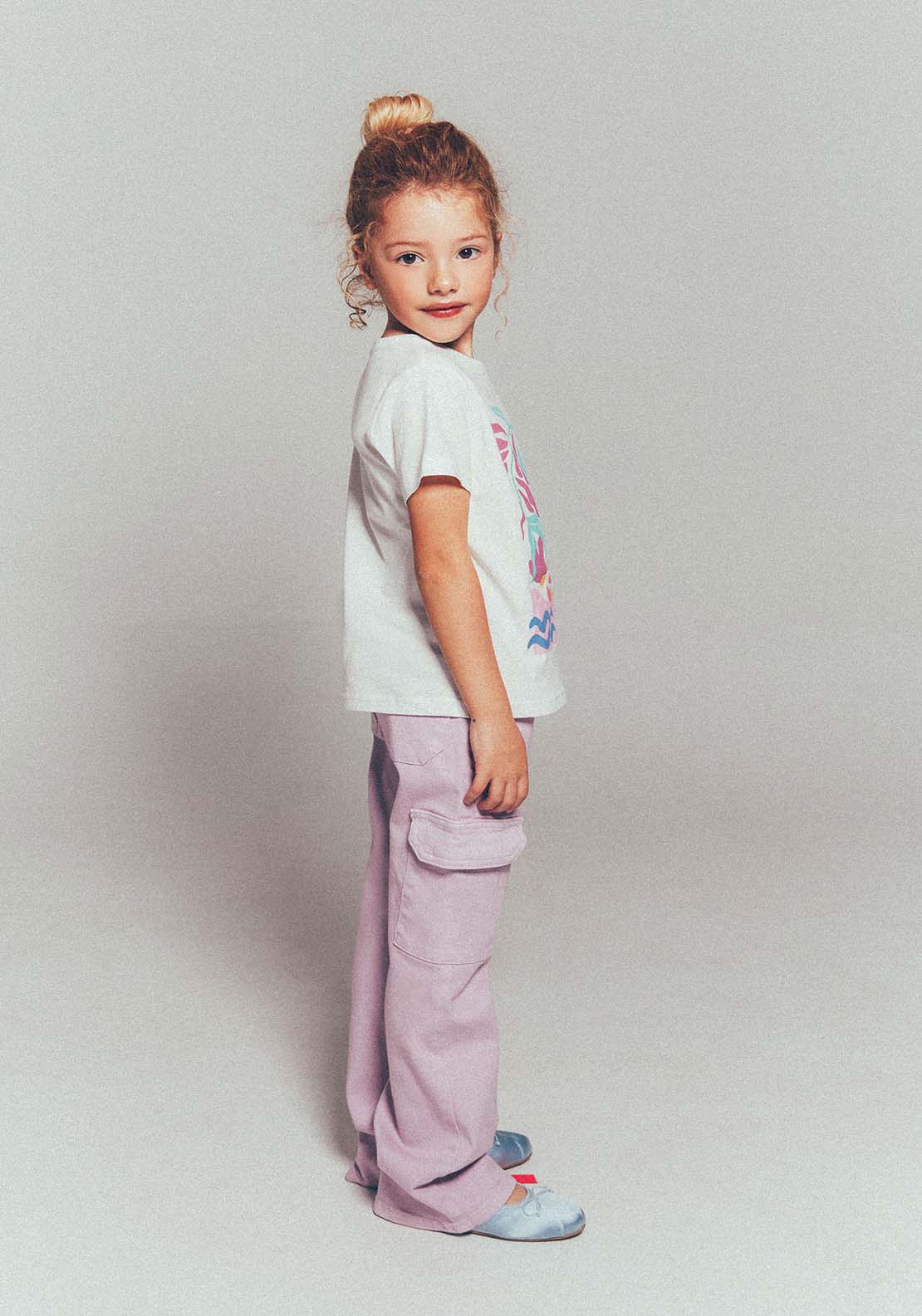 Sfera Wide Leg Cargo Trousers - Purple 1 Shaws Department Stores