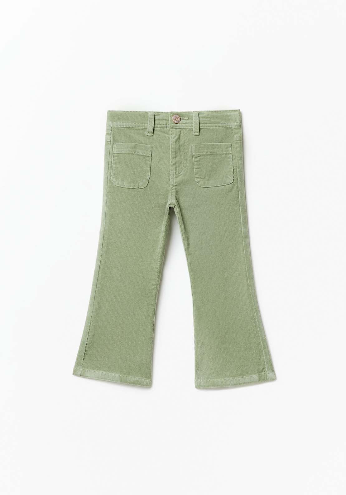 Sfera Flare Jeans With Front Pocket - Khaki 1 Shaws Department Stores